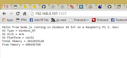 Node.js on Pi