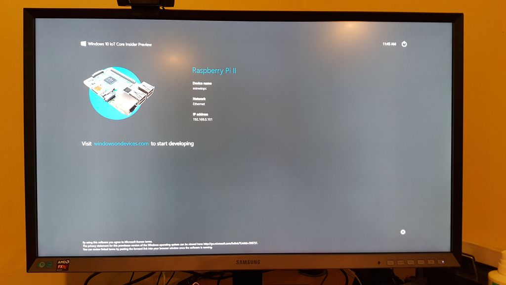Win 10 IoT on Pi